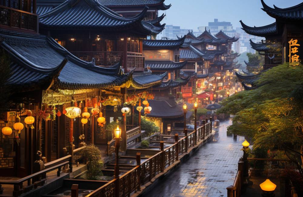 Rue ancienne &agrave; Chengdu