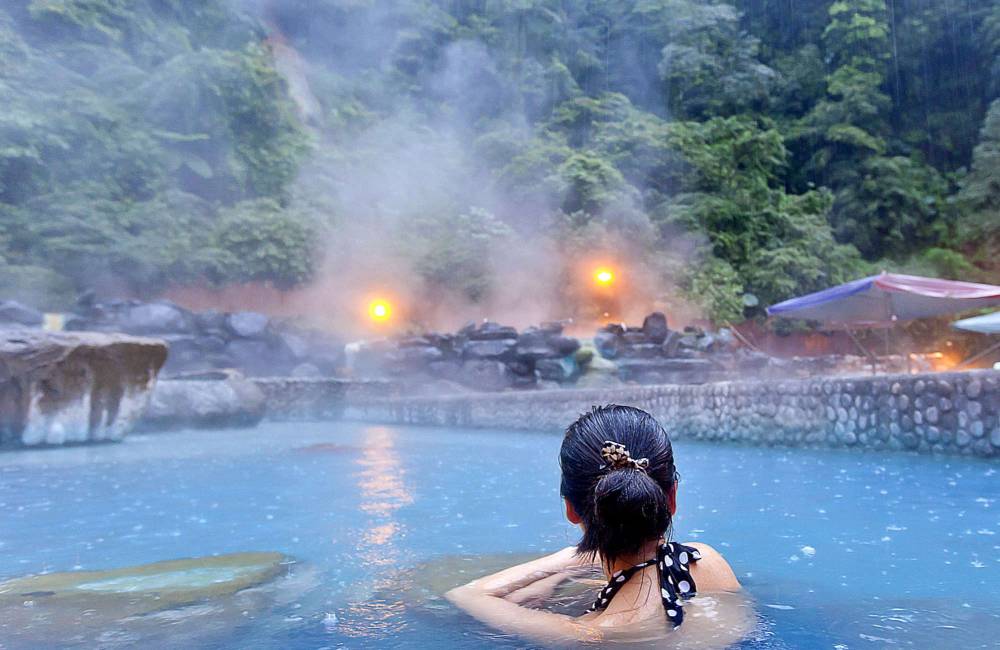 Chine, hiver, source haude, onsen