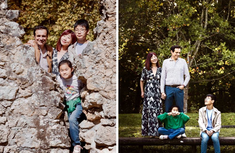 Christophe Durandeau, sa femme et leurs deux enfants