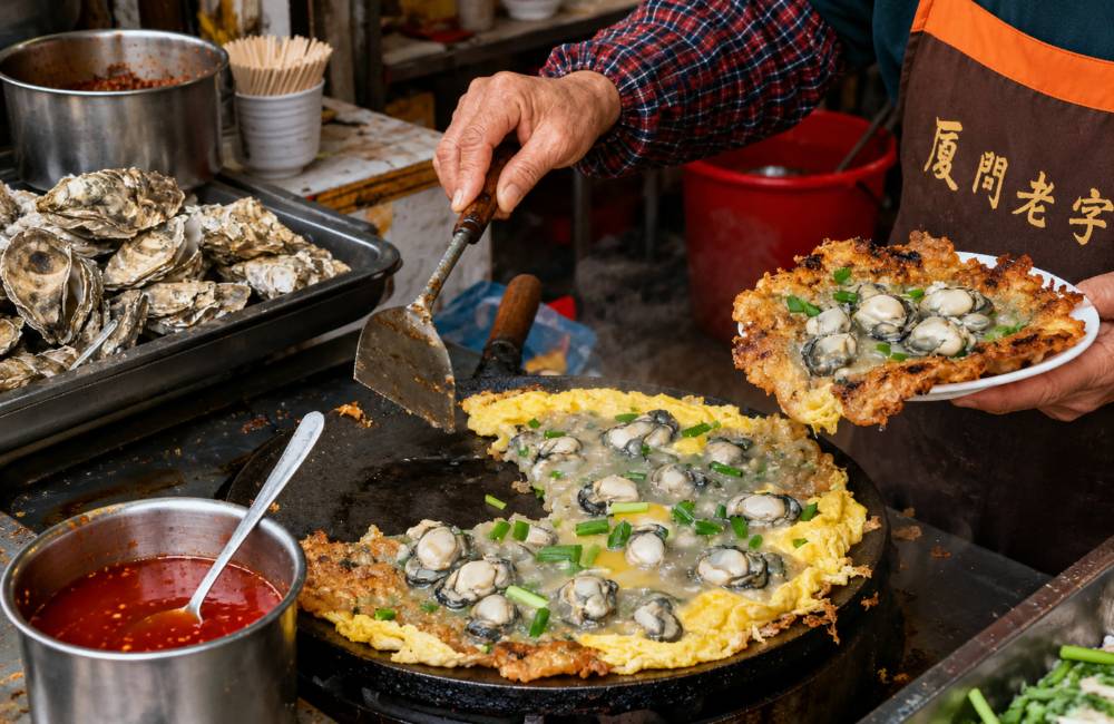 Omelette aux huitres, Fujian