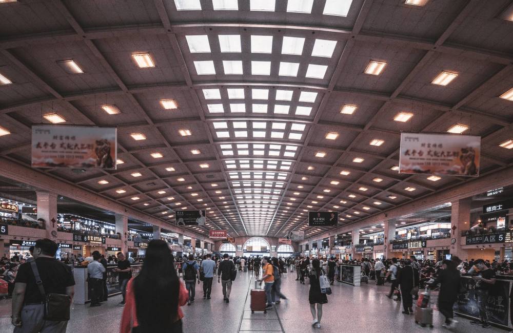 Gare pendant la f&ecirc;te nationale chinoise