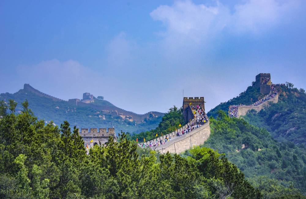 Grande muraille de Chine au printemps