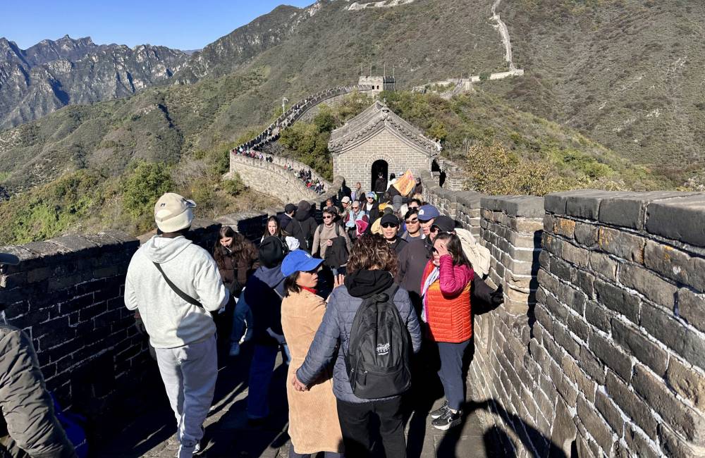 Grande muraille de Chine, Mutianyu, file d'attente