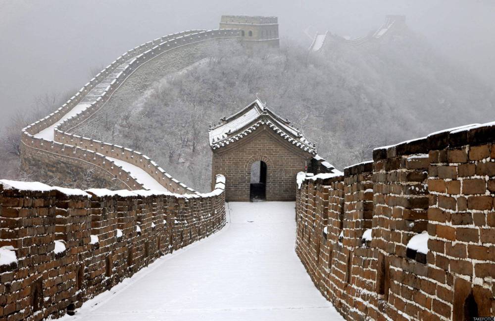 Grande Muraille de Chine sous la neige