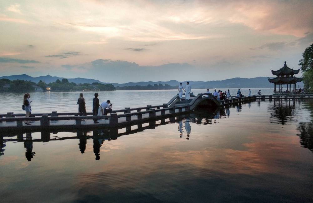 Lac de l'ouest &agrave; Hangzhou