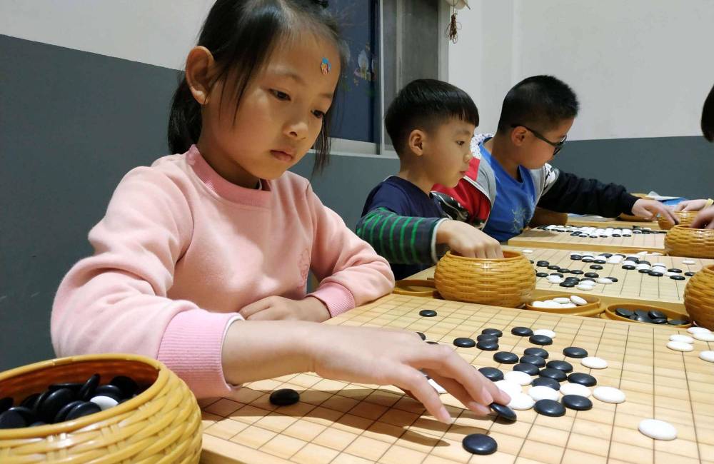 enfants, jeu de go, chine