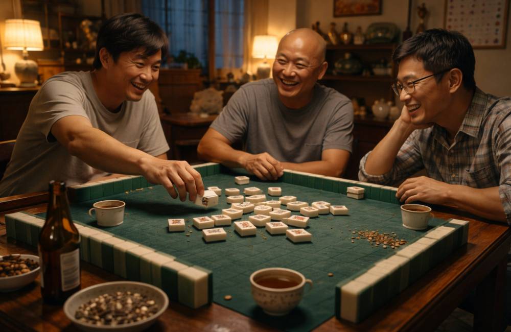 Partie de Mahjong