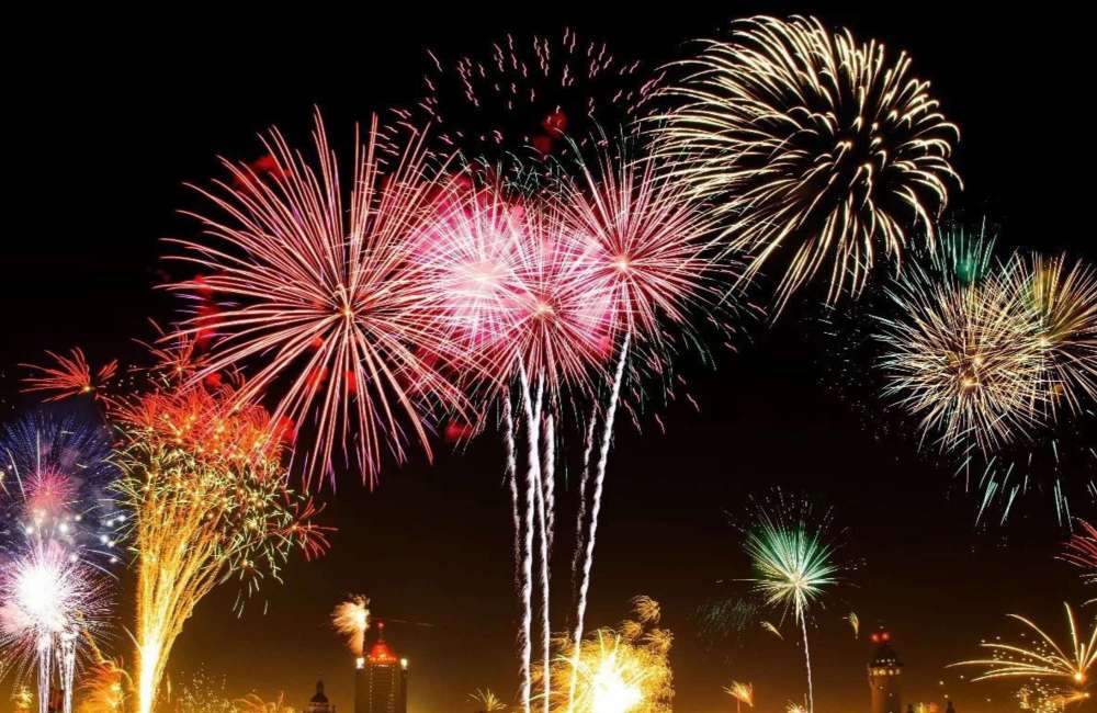 Jour de l'an, feu d'artifice en chine
