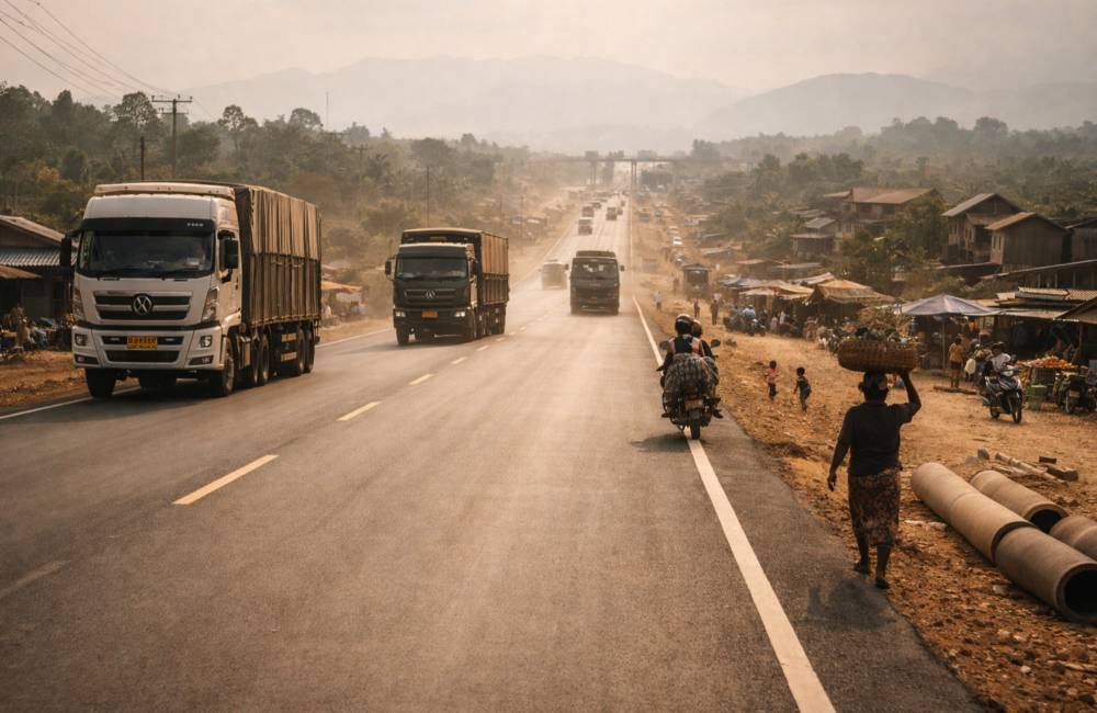 nouvelle route, circulation, transport