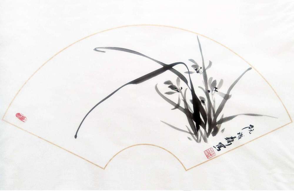 peinture traditionnelle chinoise sur un &eacute;ventail