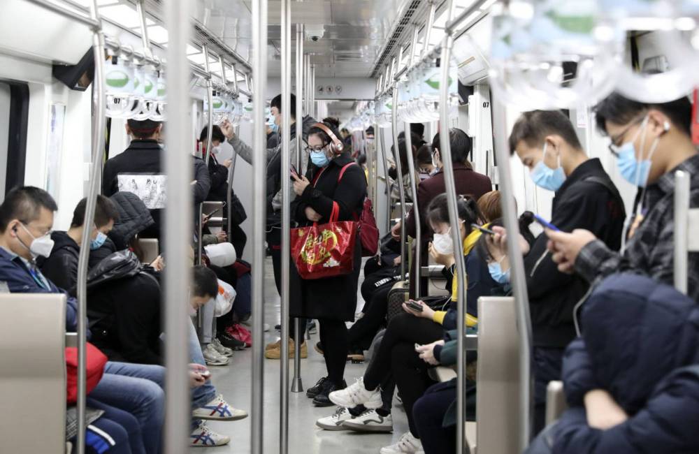 &Agrave; l'int&eacute;rieur du m&eacute;tro de P&eacute;kin