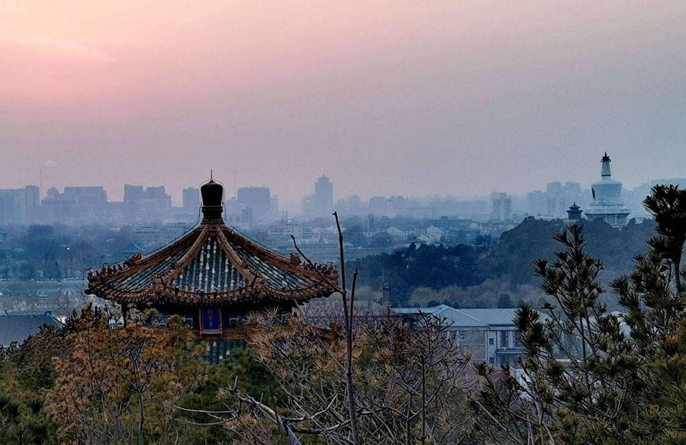 Coucher de soleil, Parc Jingshan, P&eacute;kin