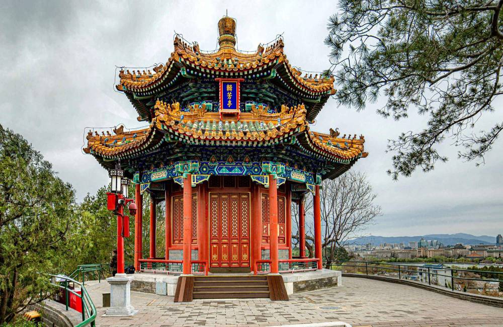Pavillon Wanchun, Parc Jingshan, P&eacute;kin