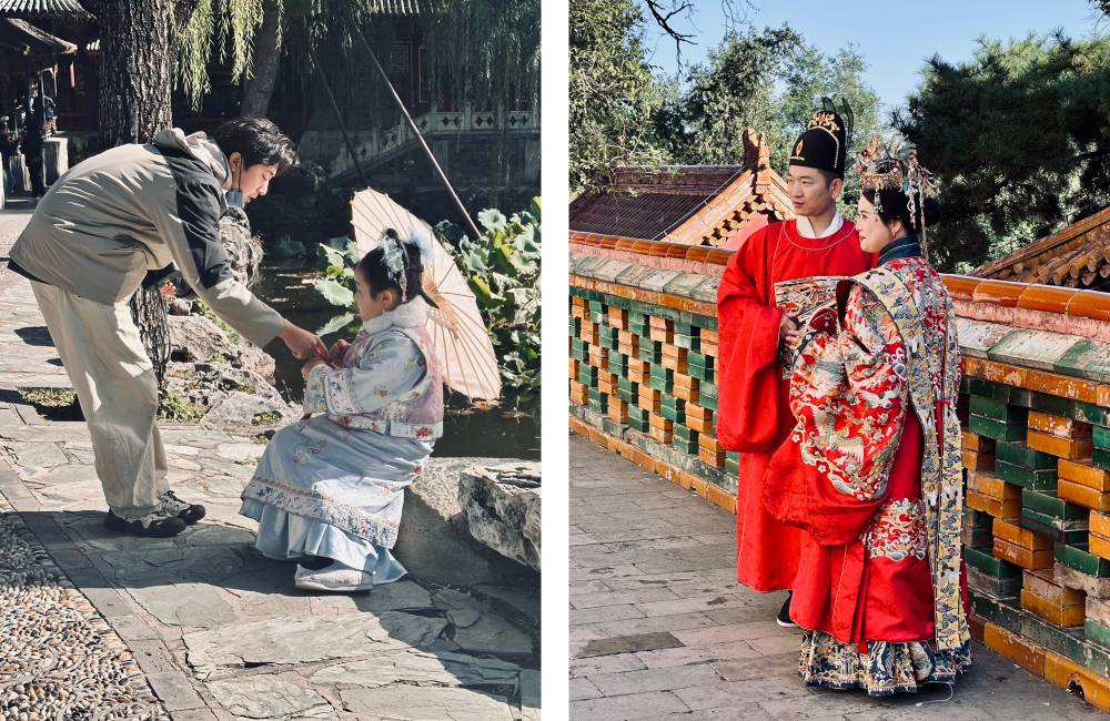 P&eacute;kin, palais d'&eacute;t&eacute;, costumes traditionnels, hanfu
