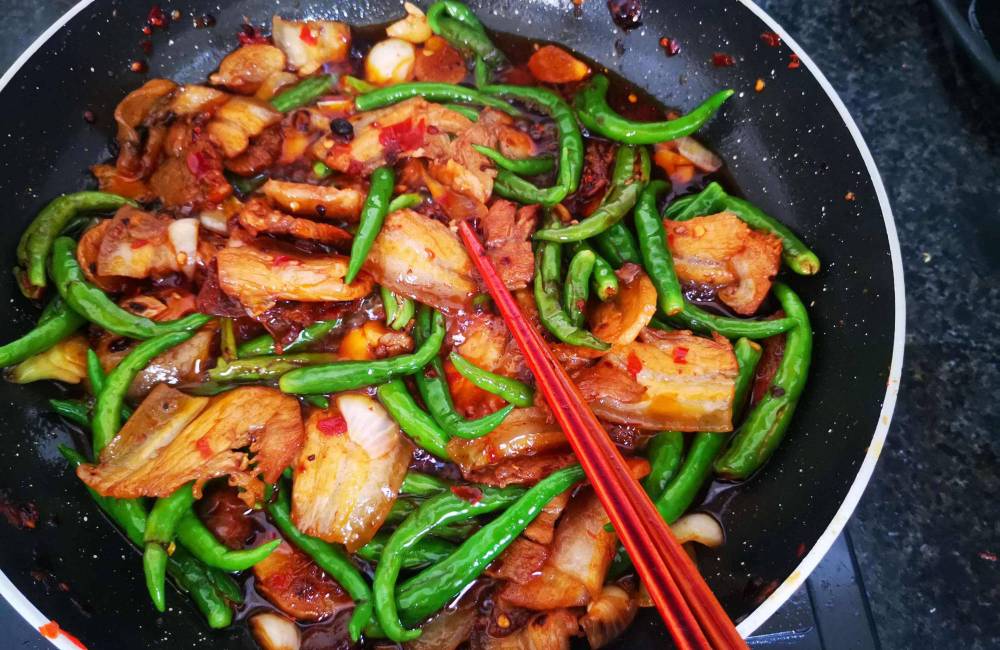 Porc remis au wok, ou Porc double cuisson