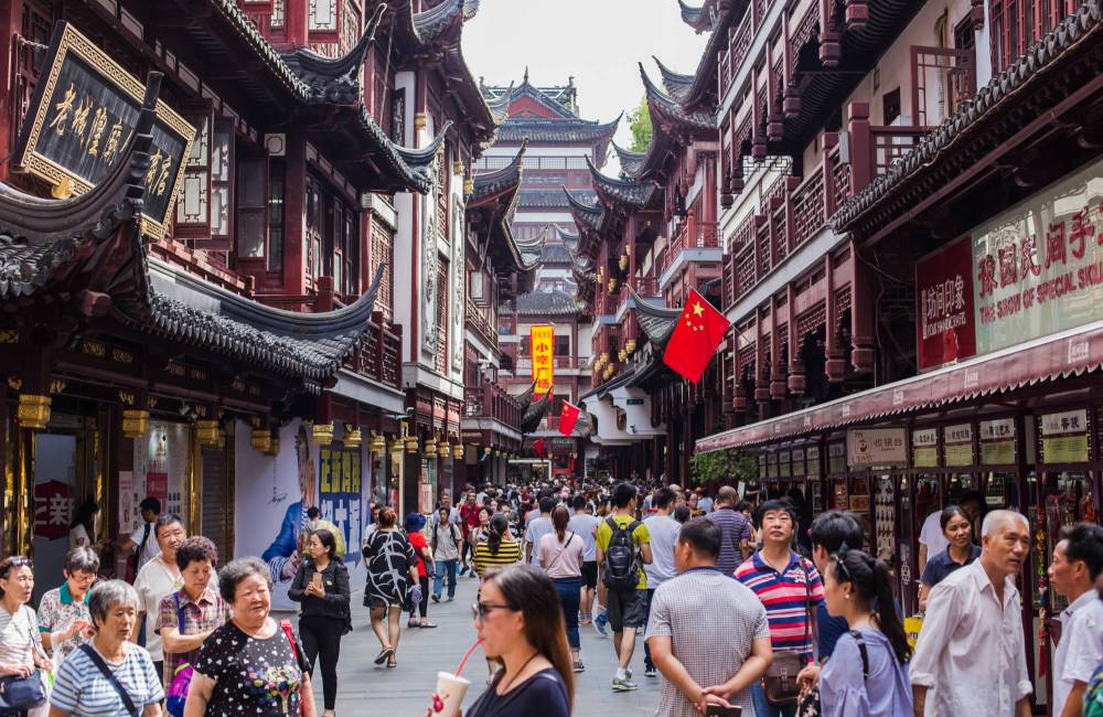 Rue traditionnelle &agrave; Shanghai