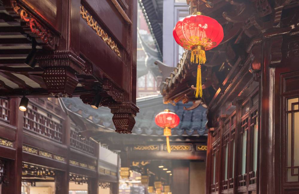 lanternes et architecture traditionnelle chinoise