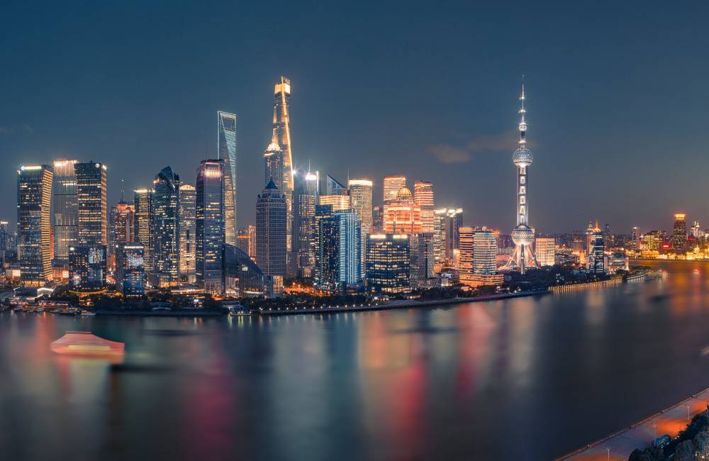 Shanghai futuriste la nuit