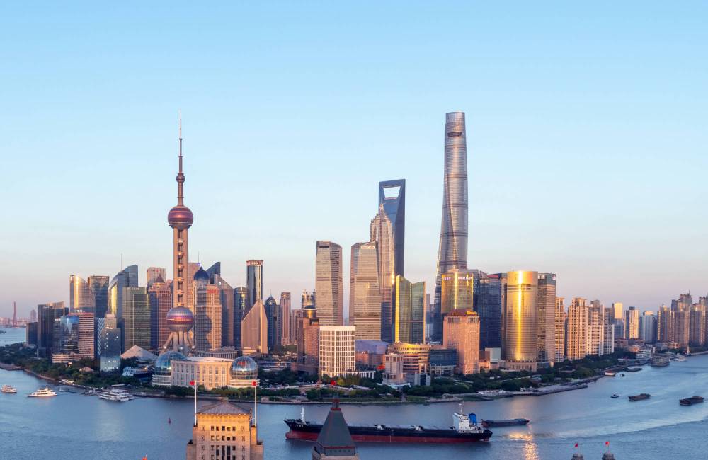 Pudong et son emblématique ligne d'hirizon, aujourd'hui