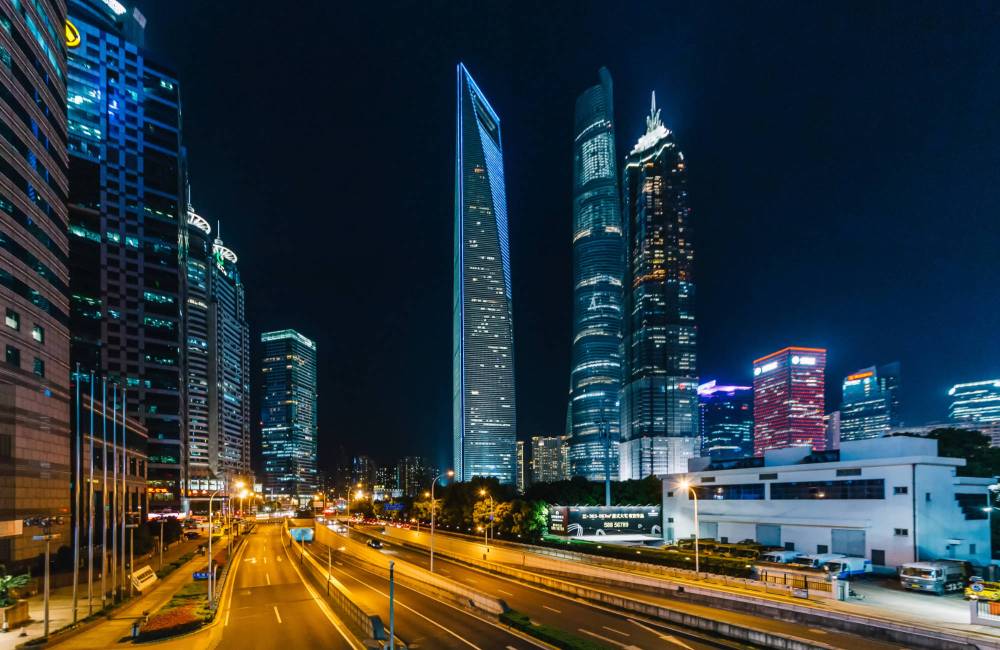 Skyline de Pudong &agrave; Shanghai
