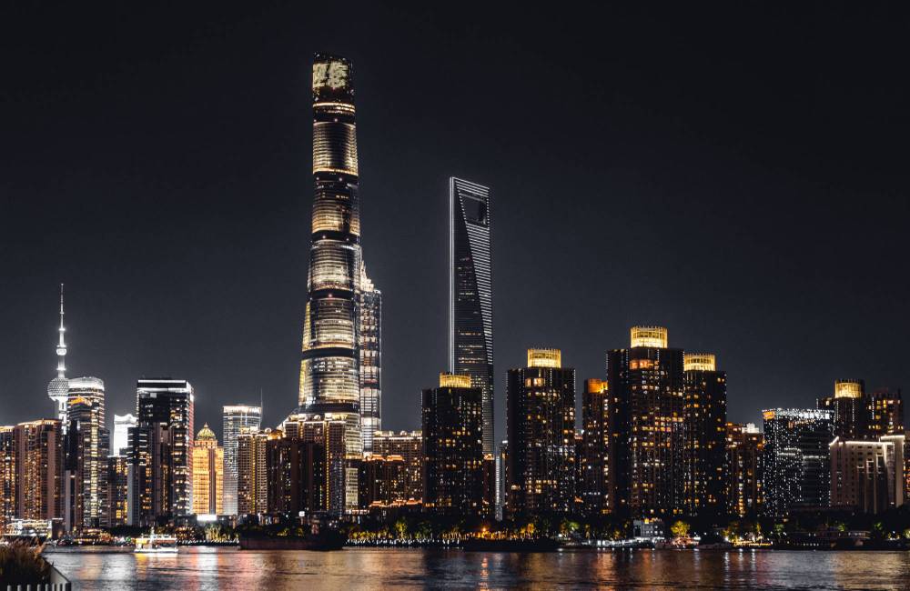 Vue de la skyline de Shanghai depuis le Bund