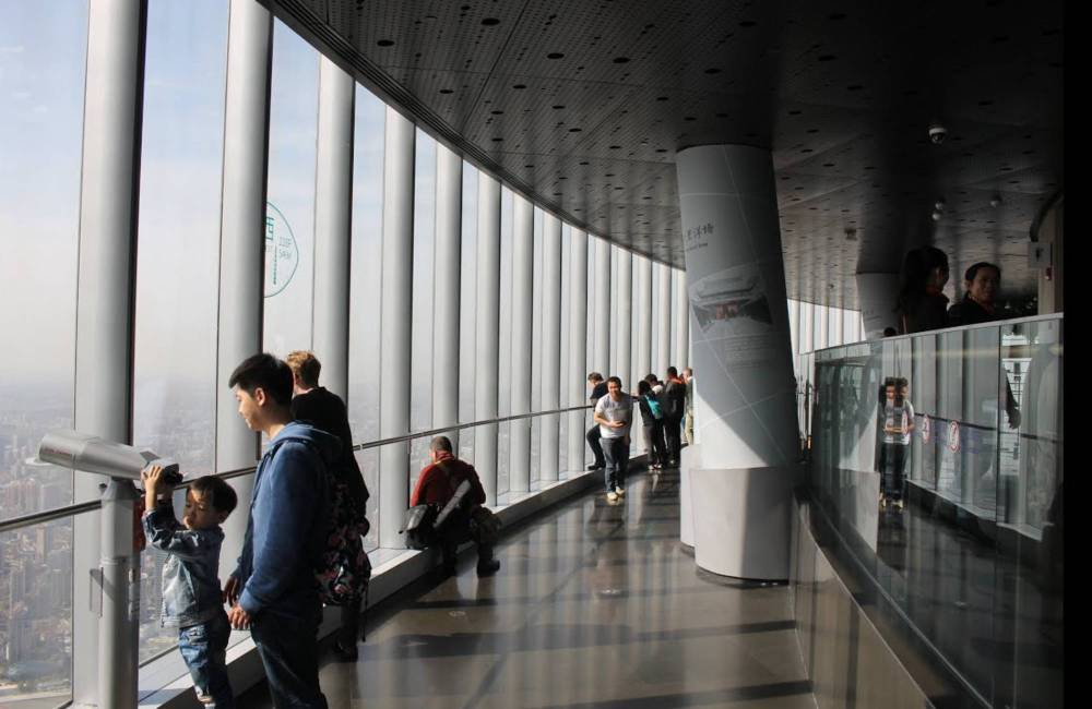 Pont d'observation du 118e &eacute;tage de la Shanghai Tower