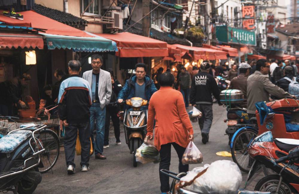 rues de la vieille ville de Shanghai