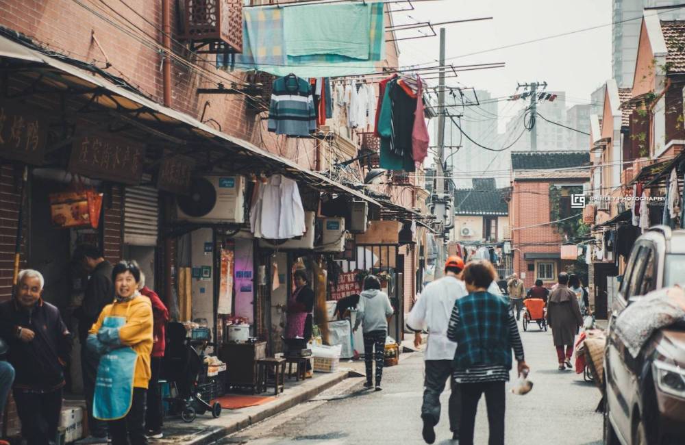 rues de la vieille ville de Shanghai
