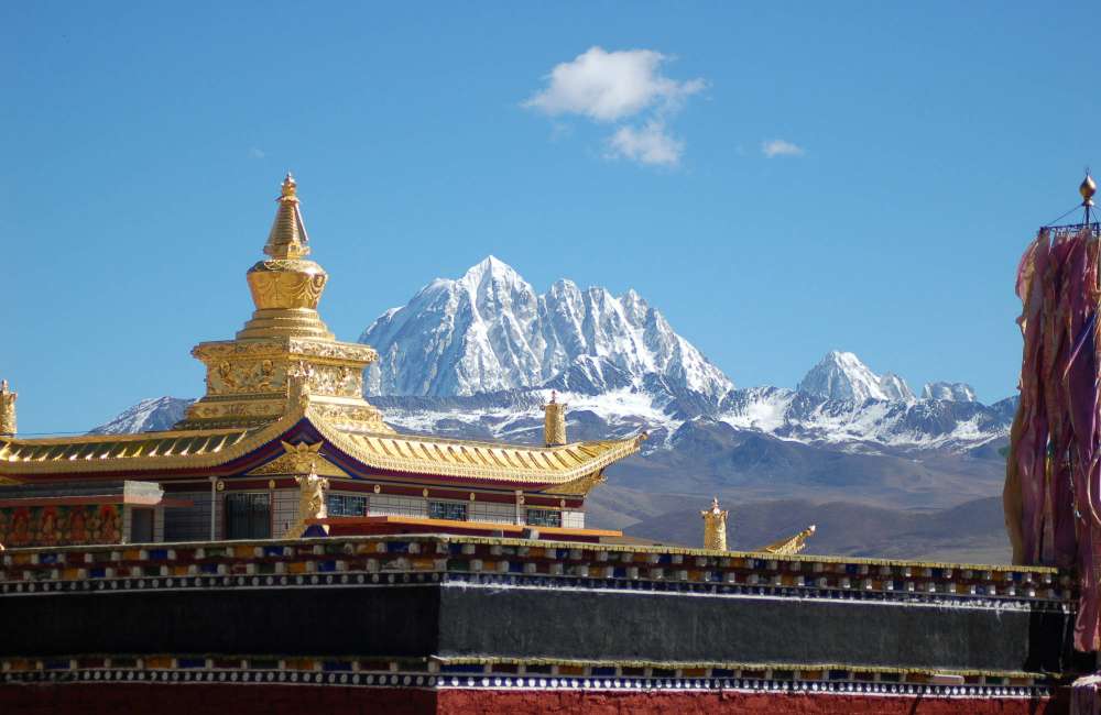 montagne, temple, sichuan