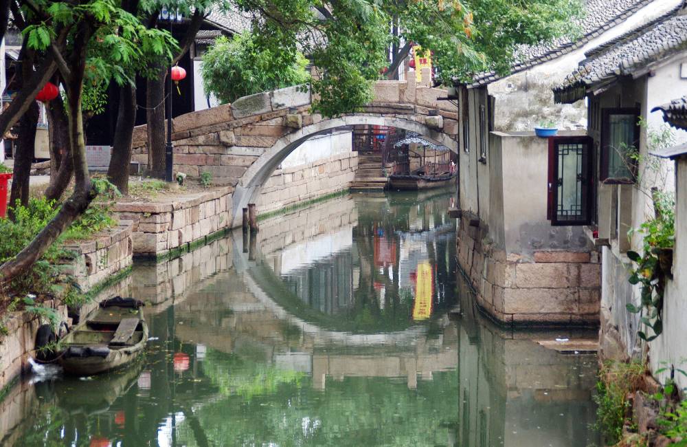 Pont traversant un canal &agrave; Souzhou