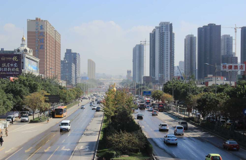 Taiyuan, ville, rue, Shanxi