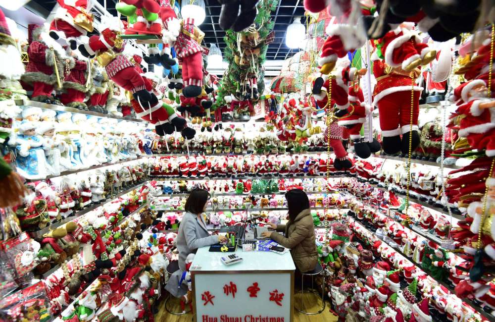 Yiwu, d&eacute;corations de No&euml;l