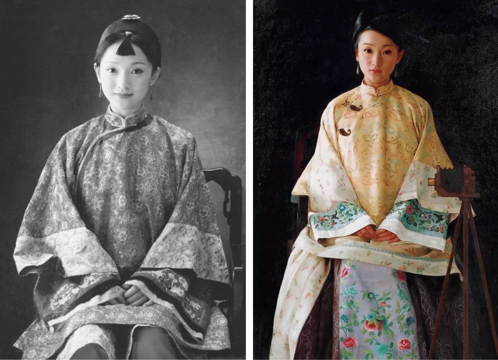 Femmes portant le Qipao sous la dynastie Qing