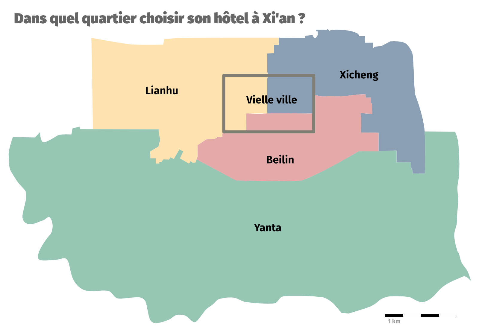 Les différents quartiers de Xi'an que vous pouvez choisir pour réserver un hôtel