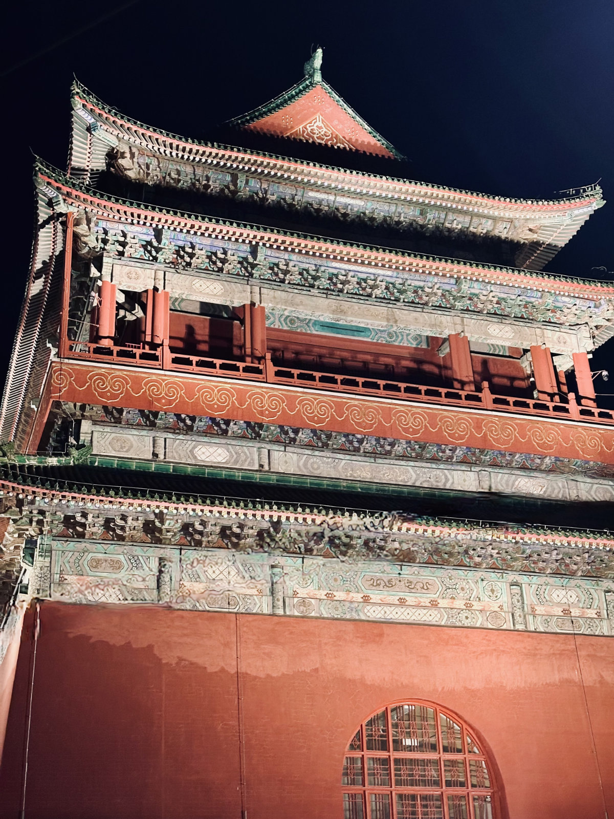 Architecture traditionnelle, La Chine de nuit, P&eacute;kin, P&eacute;kin la nuit, Toits traditionnels chinois, Tour du Tambour de P&eacute;kin