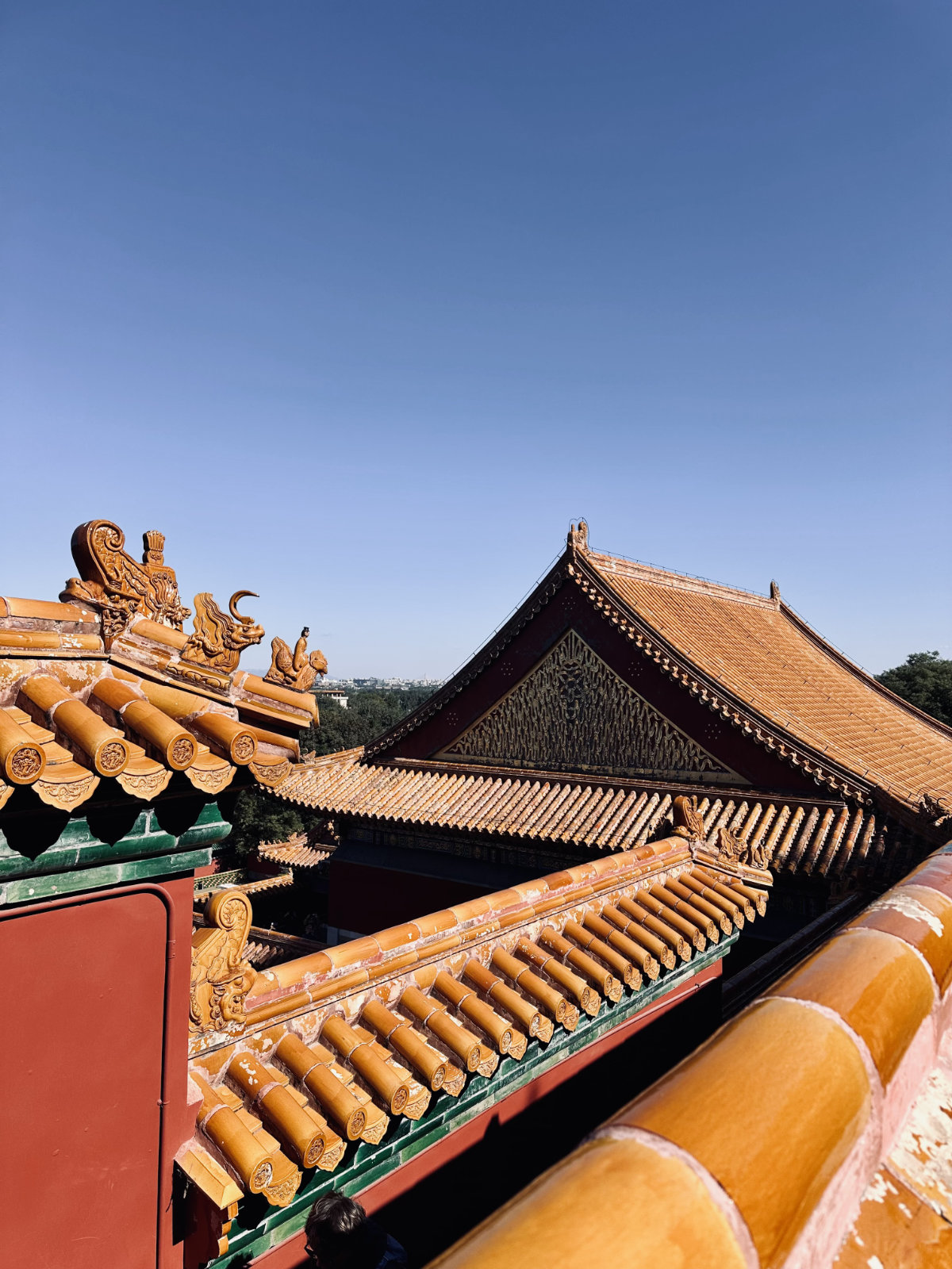 Architecture traditionnelle, Détail architectural, Palais d’Été de Pékin, Pékin, Toits traditionnels chinois