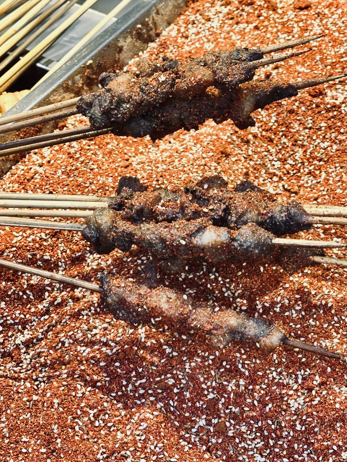 Saveurs fortes &agrave; Shenyang : brochettes grill&eacute;es, piment rouge et parfum de s&eacute;same